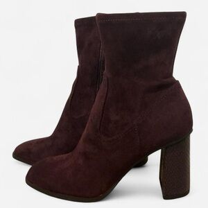 Dolce Vita Petya Suede Plum Purple Booties 8.5 NEW